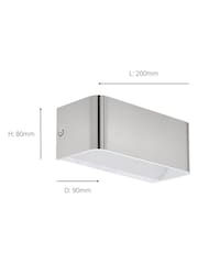 Eglo Satin Nickel Sania 4 LED Cube Aluminium Wall Light - Image 4 of 5