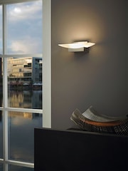 Eglo White Metrass LED Uplighter Wall Light - Image 1 of 6