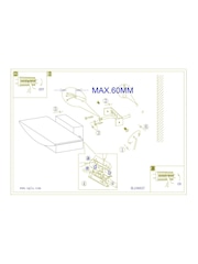 Eglo White Metrass LED Uplighter Wall Light - Image 6 of 6