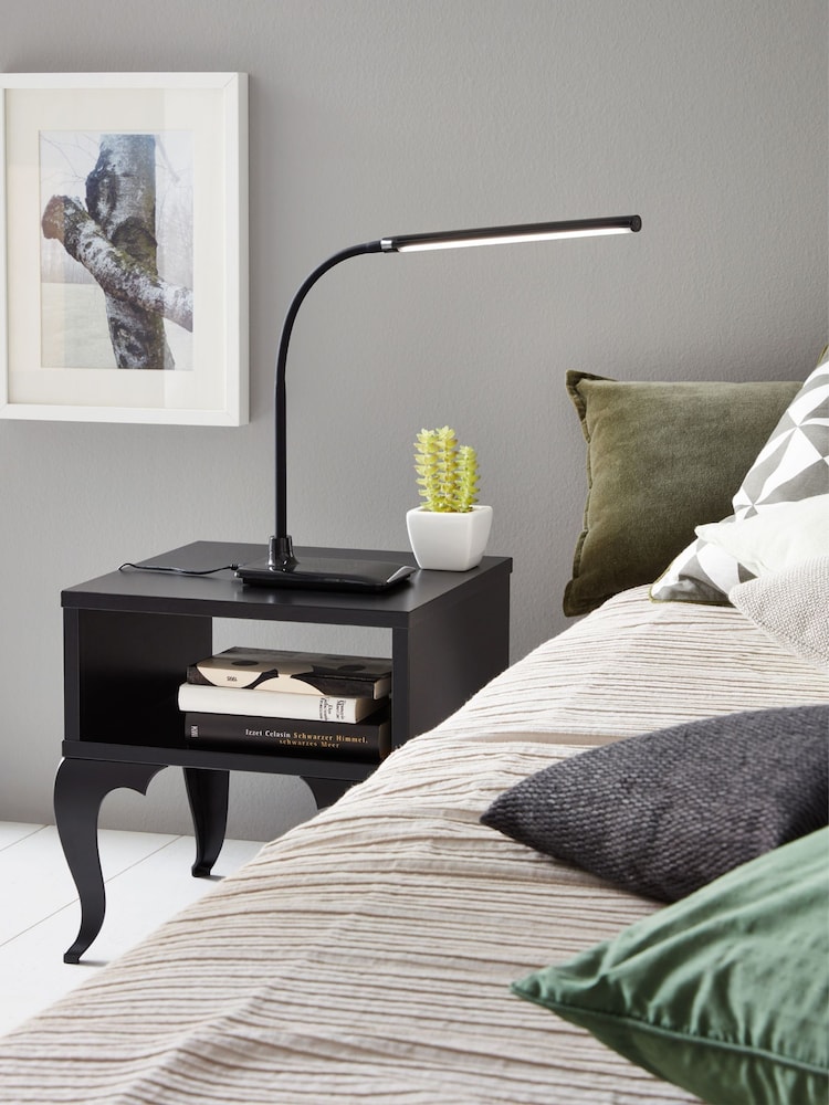 Eglo Black Laroa Minimalist LED Touch Dimmer Table Lamp - Image 1 of 5