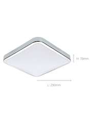 Eglo Chrome Manilva 1 LED Square Wall Light - Image 5 of 6