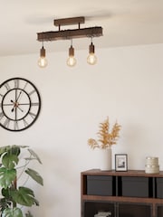 Eglo Antique Brown Townshend 4 Pendant Ceiling Light - Image 1 of 6