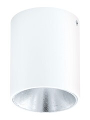 Eglo Silver Polasso Cylindrical LED Ceiling Light - Image 2 of 5