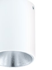 Eglo Silver Polasso Cylindrical LED Ceiling Light - Image 3 of 5