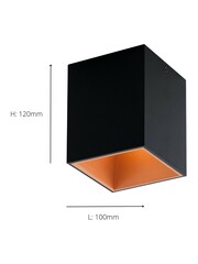 Eglo Copper Polasso Cuboid LED Ceiling Light - Image 4 of 5