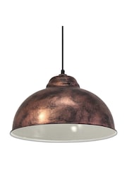 Eglo Antique Copper Truro 2 Industrial Pendant Ceiling Light - Image 3 of 5