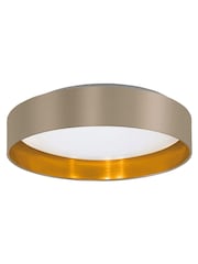 Eglo White Maserlo 2 LED Fabric Ceiling Light - Image 2 of 5