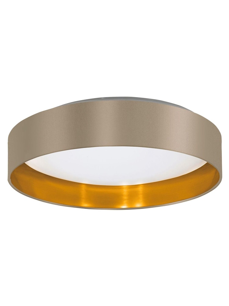 Eglo White Maserlo 2 LED Fabric Ceiling Light - Image 2 of 5