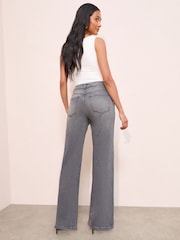 Friends Like These Grey Denim Petite Everyday Wide Jeans - Image 4 of 4