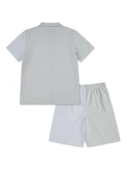 Polo Ralph Lauren Blue 100% Cotton T-Shirt and Shorts Pyjamas Set - Image 2 of 4