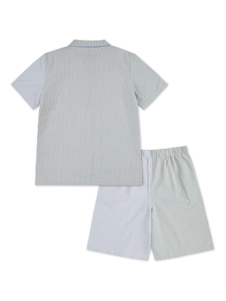 Polo Ralph Lauren Blue 100% Cotton T-Shirt and Shorts Pyjamas Set - Image 2 of 4