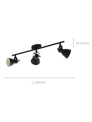 Eglo Black Seras 2 Steel 3 Light Spot - Image 5 of 6