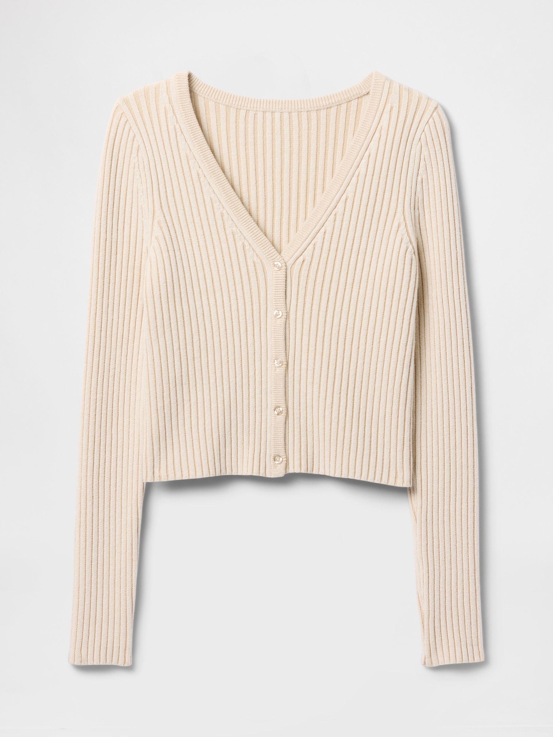 Buy Gap Beige Cropped Plaited Rib Cardigan from the Next UK online