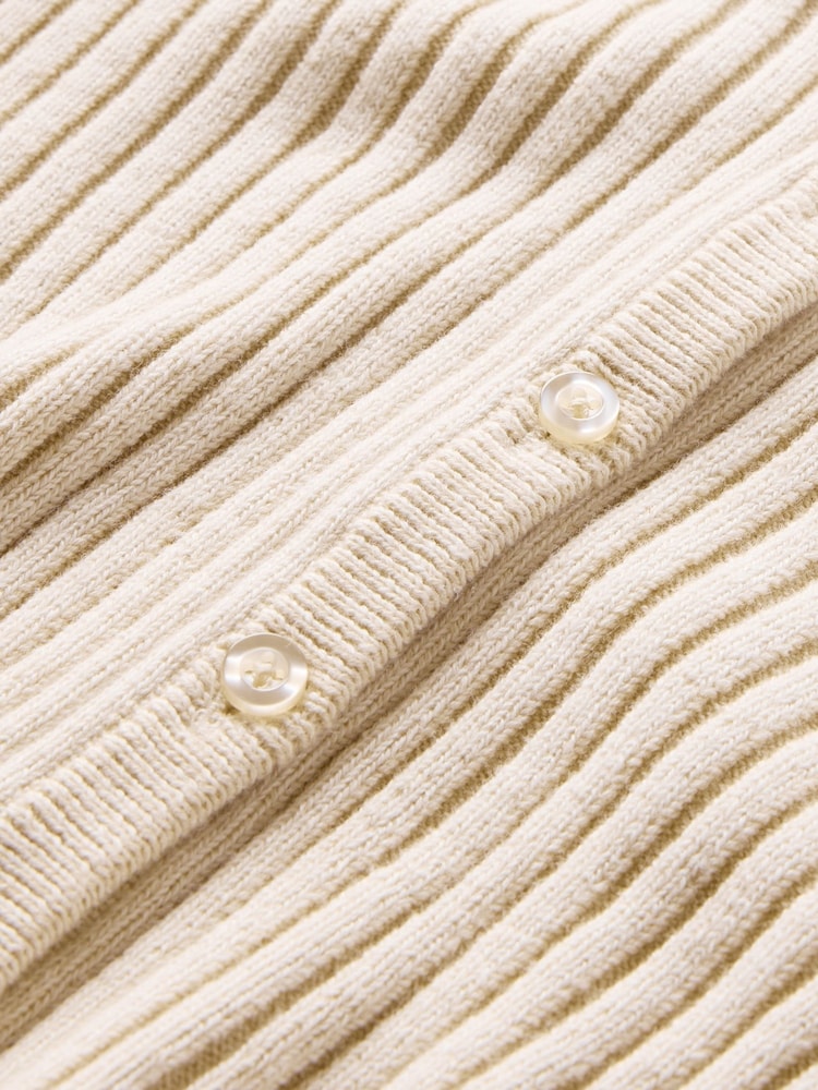 Gap Beige Cropped Plaited Rib Cardigan - Image 5 of 5