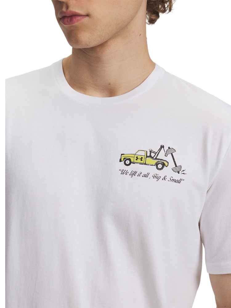 Under Armour White 60/40S Body Shop Graphic Print T-Shirt - Image 3 of 3