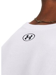 Under Armour White Camo Chest Stripe T-Shirt - Image 4 of 6