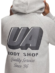 Under Armour Grey Rival Fleece HBR Logo Hoodie - Image 3 of 3
