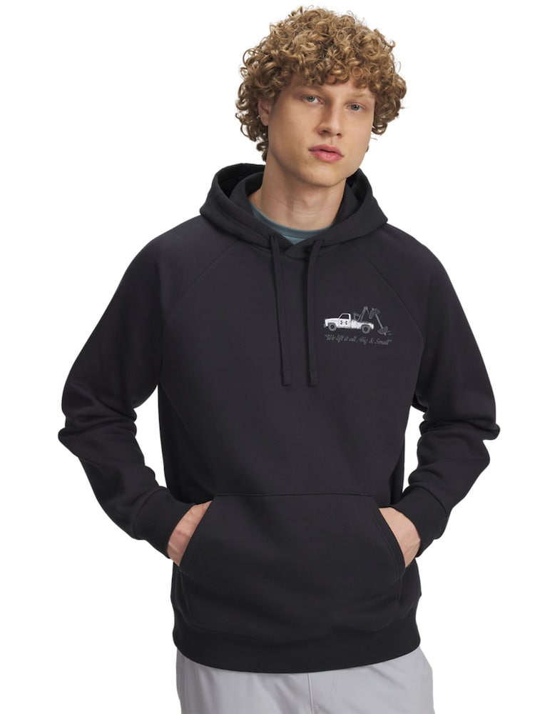 Under Armour Black Rival Fleece HBR Logo Hoodie - Image 1 of 3