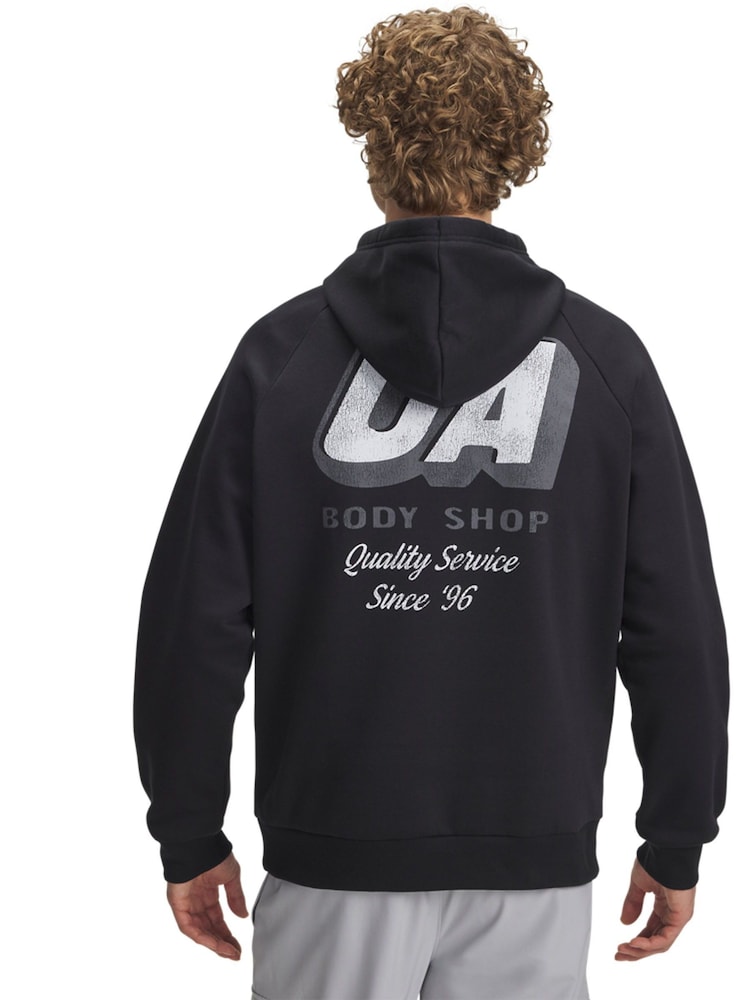 Under Armour Black Rival Fleece HBR Logo Hoodie - Image 2 of 3