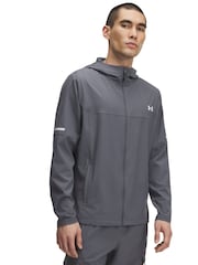Under Armour Grey Tech Woven FZ Hoodie - Image 1 of 3