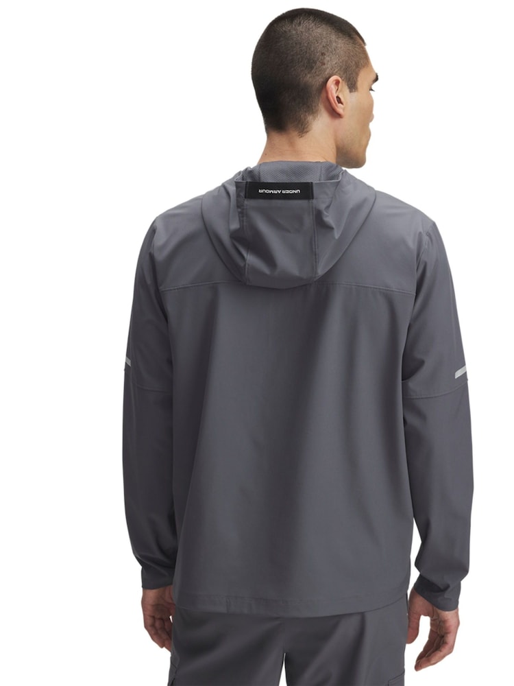 Under Armour Grey Tech Woven FZ Hoodie - Image 2 of 3