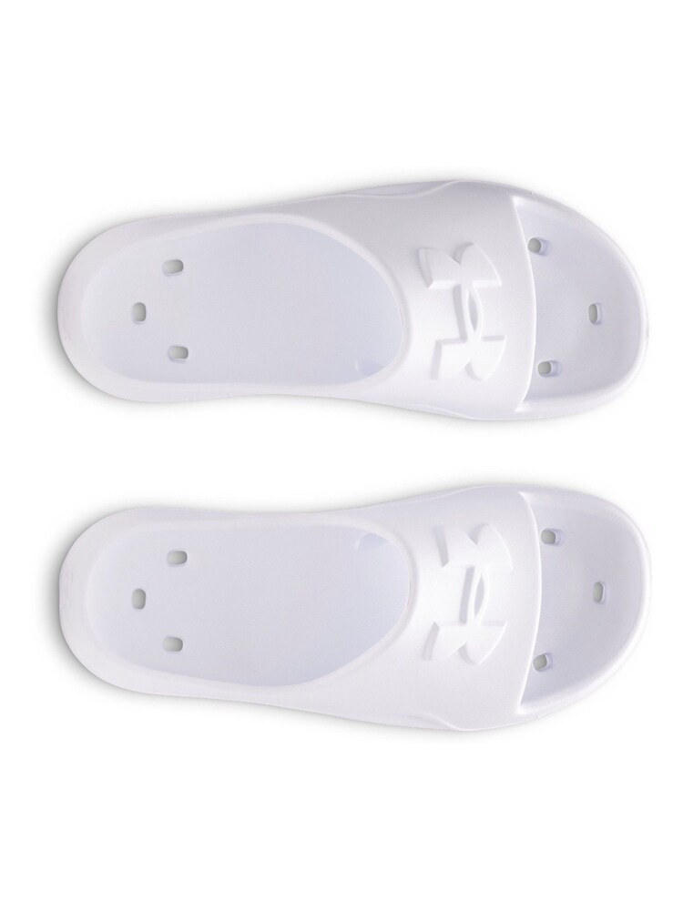 Under Armour White Locker V Sandals - Image 2 of 5 Under Armour White Locker V Sandals - Image 2 of 5