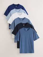 Blues - Ajuste regular - Pacote 6 de camisetas de algodão Essential - Imagem 1 de 10