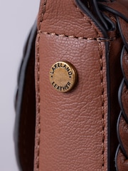 Lakeland Leather Brown Tarnbeck Braid Cross-Body Bag - Image 4 of 5