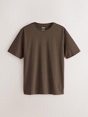Black/White/Grey/Slate Grey/Stone/Brown Regular Fit Essential Cotton T-Shirts 6 Pack - Image 2 of 10