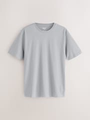 Black/White/Grey/Slate Grey/Stone/Brown Regular Fit Essential Cotton T-Shirts 6 Pack - Image 5 of 10