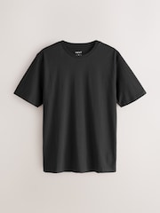 Black/White/Grey/Slate Grey/Stone/Brown Regular Fit Essential Cotton T-Shirts 6 Pack - Image 7 of 10