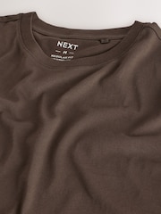 Black/White/Grey/Slate Grey/Stone/Brown Regular Fit Essential Cotton T-Shirts 6 Pack - Image 9 of 10