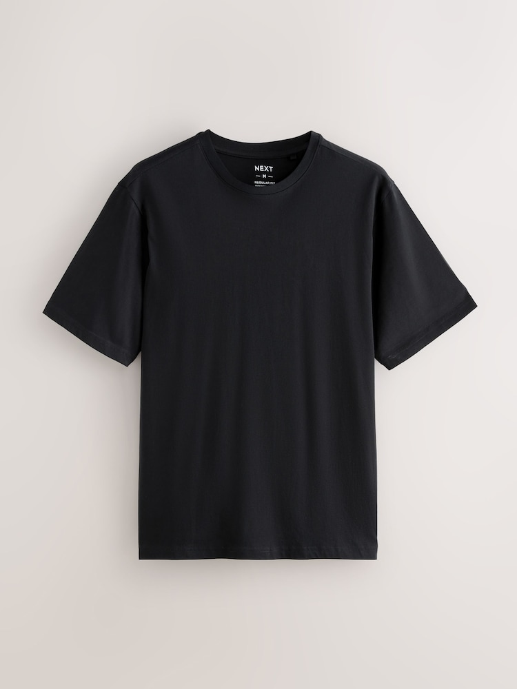Black/White/Navy Short and Long Sleeve - Corte estándar - Pack de 6 camisetas básicas de algodón - Imagen 2 de 9