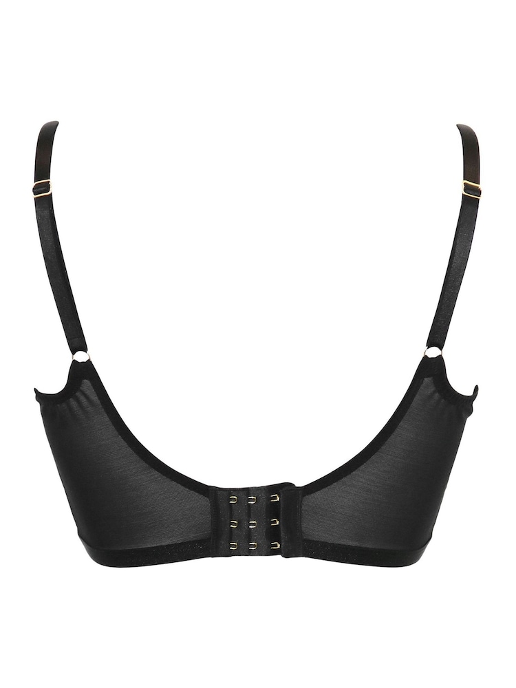 Pour Moi Black After Hours Padded Longline Bra - Image 4 of 4