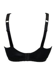 Negro - Sujetador deportivo de copa completa sin relleno ni aros Energy Strive de Pour Moi - Imagen 4 de 4