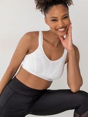 Pour Moi White Energy Strive Non Wired Non Padded Lined Full Cup Sports Bra - Image 1 of 4