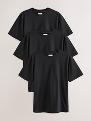 Black Signature SUPIMA® Cotton Crew Neck T-Shirts 3 Pack - Image 1 of 3