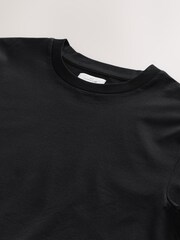 Black Signature SUPIMA® Cotton Crew Neck T-Shirts 3 Pack - Image 3 of 3