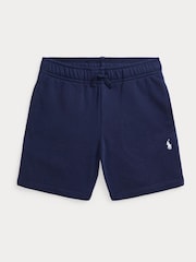 Polo Ralph Lauren Blue Boys French Terry Drawstring Jersey Shorts - Image 1 of 2