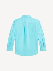 Polo Ralph Lauren Blue Chrome Boys Linen Shirt - Image 2 of 2