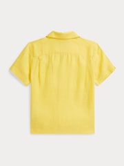 Polo Ralph Lauren Yellow Boys Linen Camp Collar Linen Shirt - Image 2 of 2