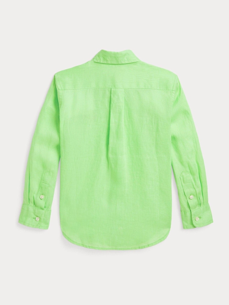Polo Ralph Lauren Green Boys Linen Shirt - Image 2 of 2