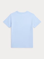 Polo Ralph Lauren Light Blue Boys Jersey Crewneck T-Shirt - Image 2 of 2