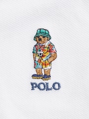 Polo Ralph Lauren White Polo Bear Print Cotton Polo Shirt and Shorts Set - Image 3 of 3
