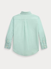 Polo Ralph Lauren Green Boys Striped Seersucker Shirt - Image 2 of 2