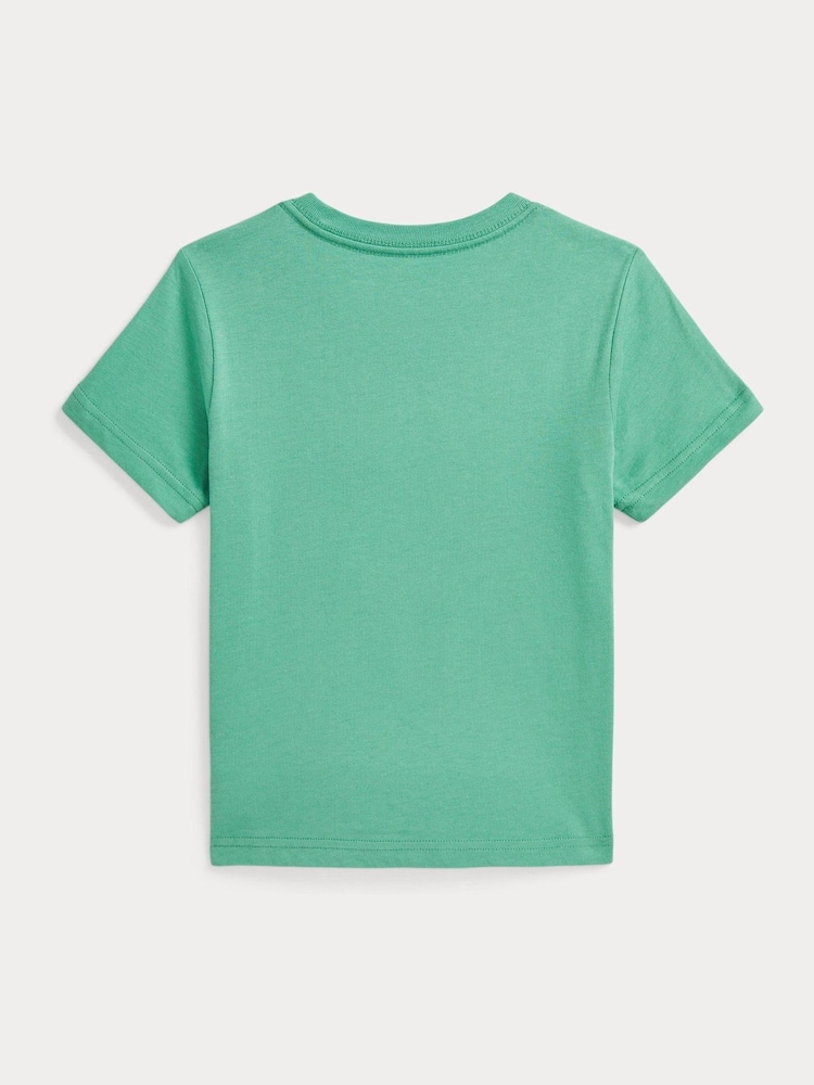 Polo Ralph Lauren Green Boys Holiday Polo Bear Graphic T-Shirt - Image 2 of 3