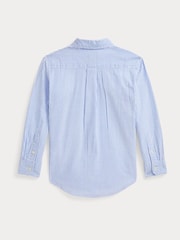 Polo Ralph Lauren Blue Boys Striped Seersucker Shirt - Image 5 of 5