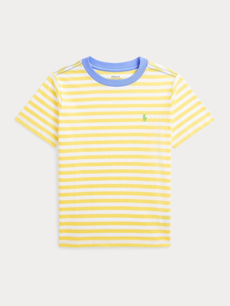 Polo Ralph Lauren Yellow Boys Stripe T-Shirt - Image 1 of 2 Polo Ralph Lauren Yellow Boys Stripe T-Shirt - Image 1 of 2