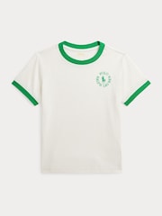 Polo Ralph Lauren Grey Lauren Boys Logo Jersey Ringer T-Shirt - Image 1 of 2