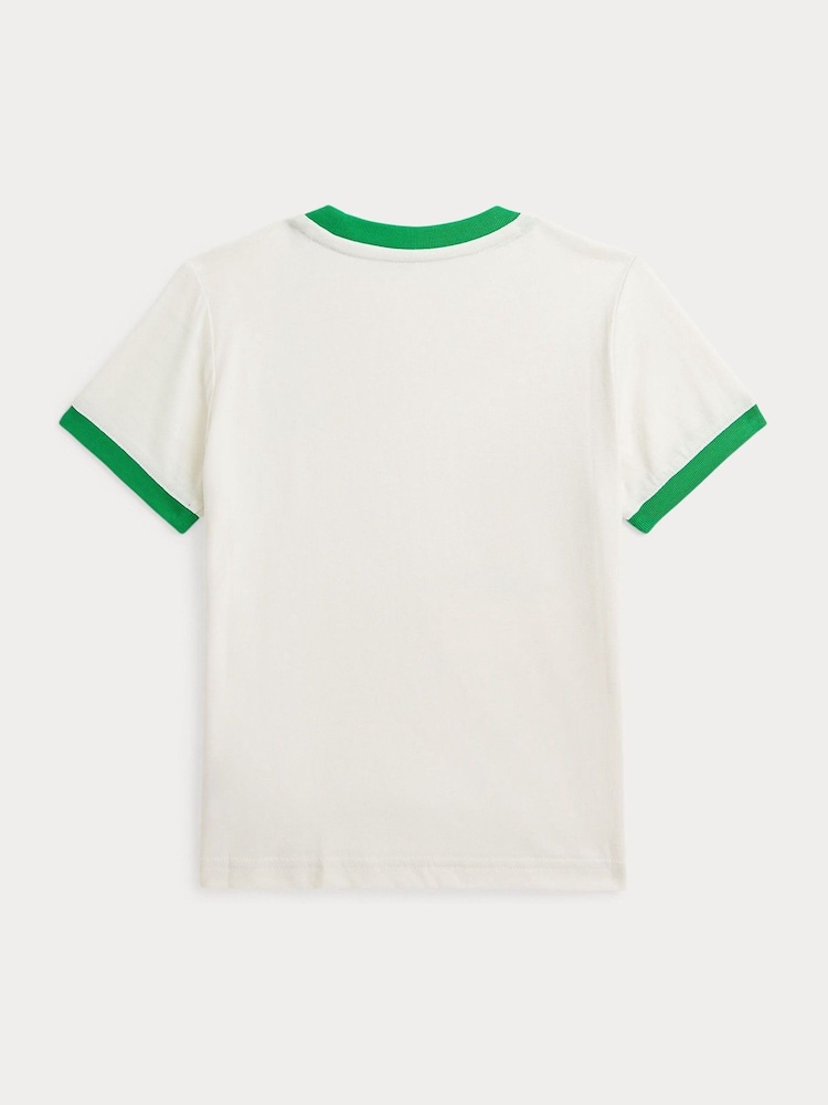Polo Ralph Lauren Grey Lauren Boys Logo Jersey Ringer T-Shirt - Image 2 of 2 Polo Ralph Lauren Grey Lauren Boys Logo Jersey Ringer T-Shirt - Image 2 of 2